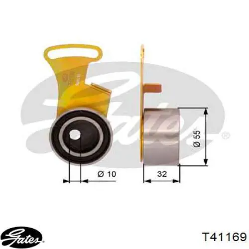 Ролик натяжителя ременя газорозподілу Gates T41169 ціна, від 24.46 USD