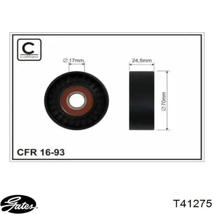 Купити T41275 Gates Натяжний ролик