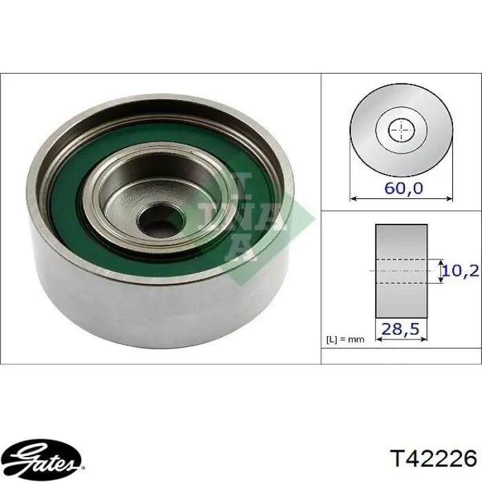 Ролик паразитний ГРМ T42226 Gates