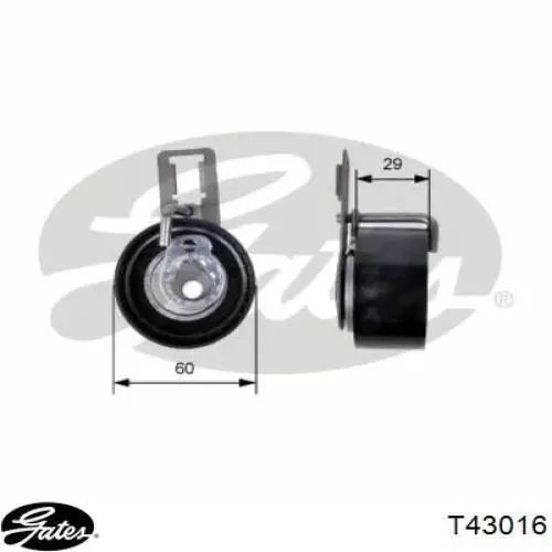 Ролик натяжителя ременя газорозподілу Gates T43016 ціна, від 39.46 USD
