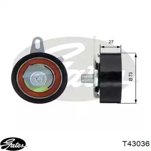 Ролик натягувача ременя ПНВТ Gates T43036 ціна, від 56.27 USD