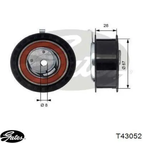 Ролик натяжителя ременя газорозподілу FAI T9493 ціна, від 26.75 USD