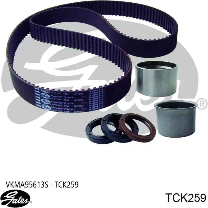 Комплект ГРМ Gates TCK259 ціна, від 58.47 USD