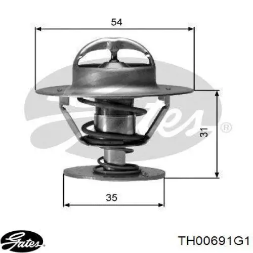 Автомобільний термостат Gates TH00691G1 ціна, від 6.77 USD