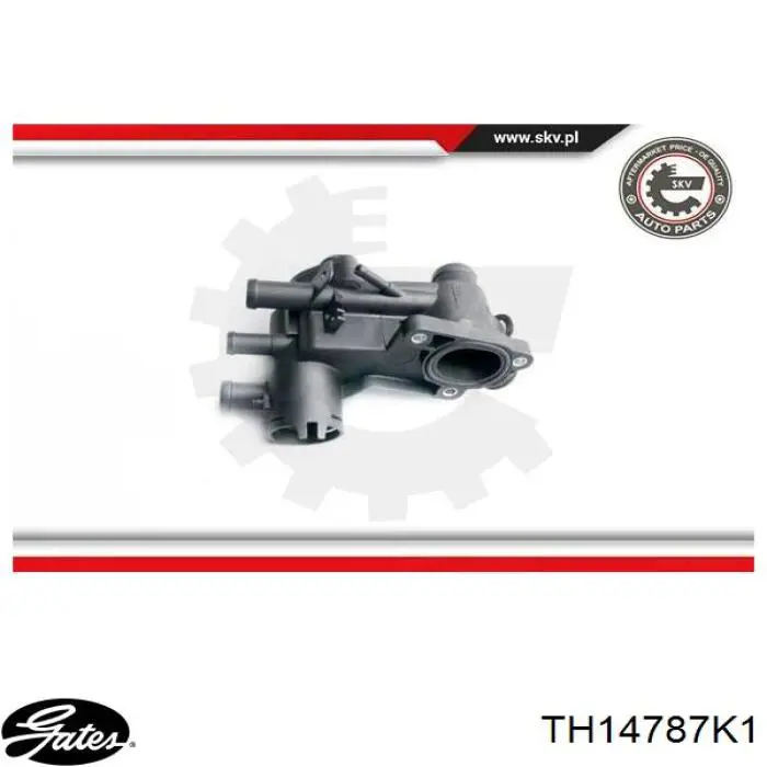 Фланець системи охолодження (трійник) Gates TH14787K1 ціна, від 3.53 USD