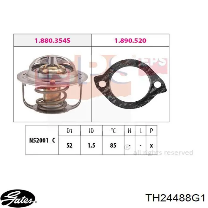 Автомобільний термостат Masuma WW5288 ціна, від 10.16 USD