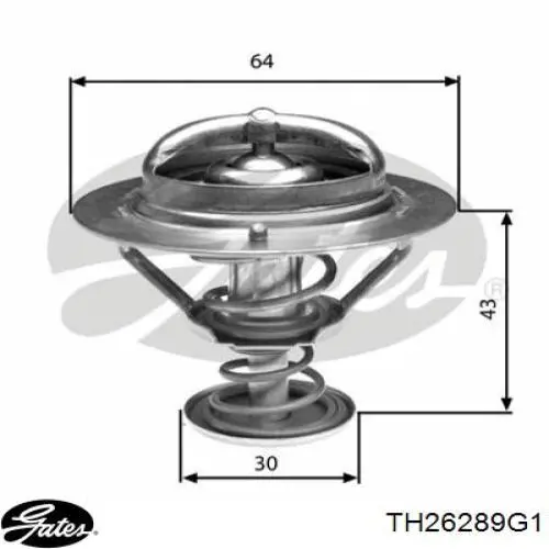 Кожух термостата Gates TH26289G1 ціна, від 18.16 USD