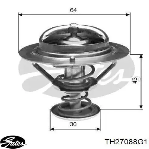 Автомобільний термостат Gates TH27088G1 ціна, від 24.97 USD
