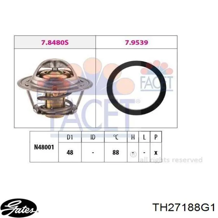 Купити DT1025V Dayco Термостат в корпусі