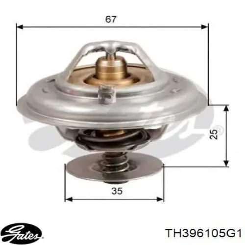 Кожух термостата Gates TH396105G1 ціна, від 63.59 USD