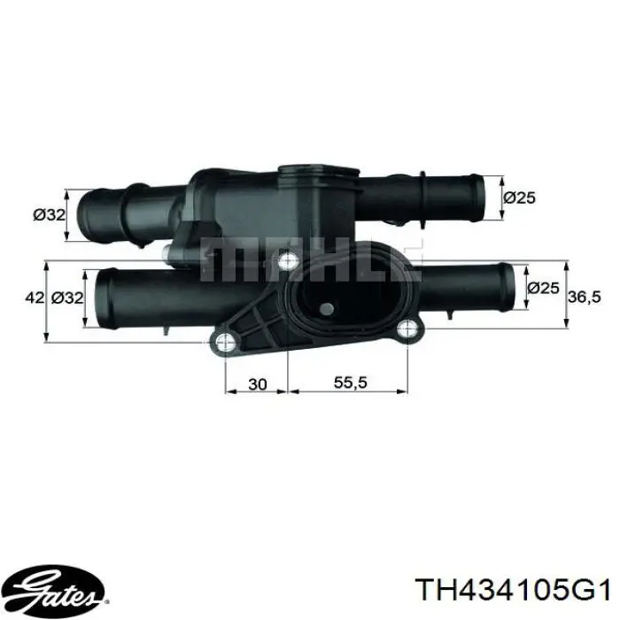 Кожух термостата Gates TH434105G1 ціна, від 88.73 USD