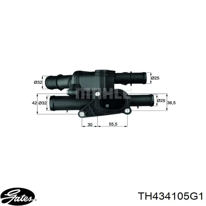 Кожух термостата Gates TH434105G1 ціна, від 74.61 USD