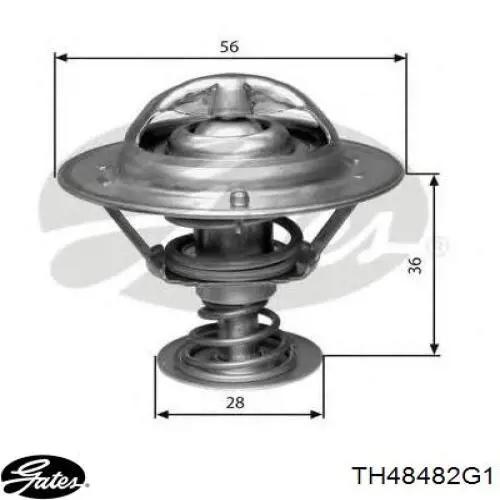 Автомобільний термостат Gates TH48482G1 ціна, від 29.01 USD