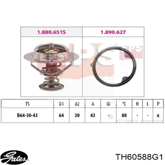 TH60588G1 Gates Авто термостат
