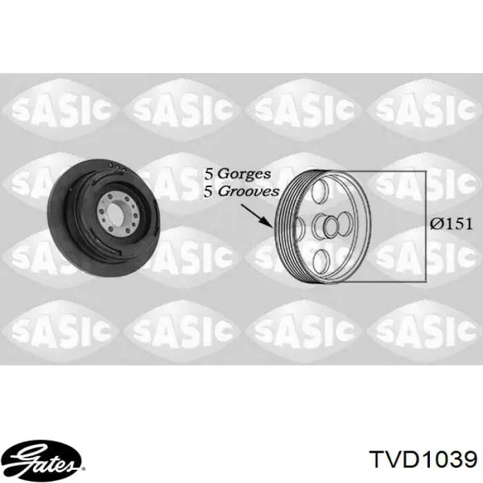 Купити VD1025 Continental/Siemens Шків колінчастого вала