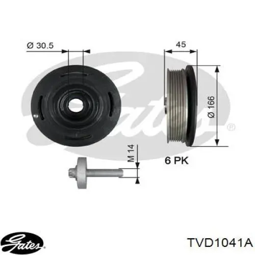 Шків колінвала (демпфер ) Renault (RVI) 8200213058 ціна, від 71.56 USD