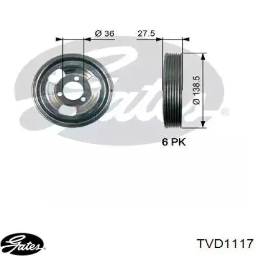 Купити VD1122 Continental/Siemens Шків колінчастого вала