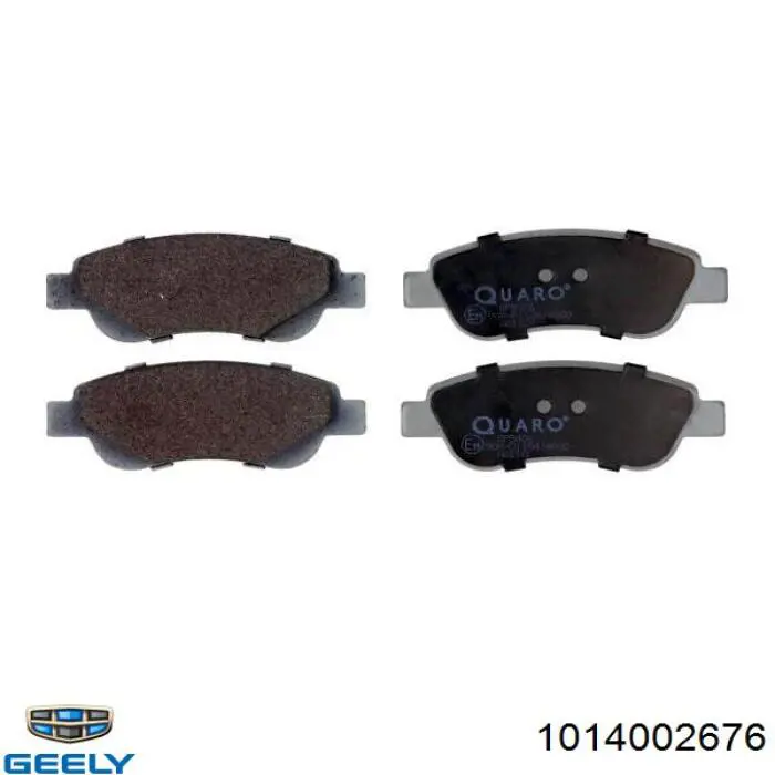 1014002676 Geely Передні гальмівні колодки