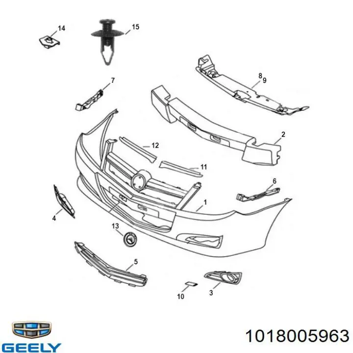 Праве кріплення переднього бампера Geely 1018005963 ціна, від 1.75 USD