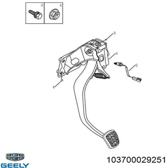  Geely 103700029251 ціна, від 1.33 USD