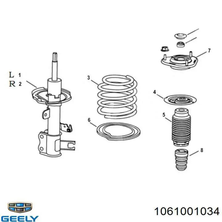 Чохол амортизатора переднього Fitshi 154711AG ціна, від 3.28 USD