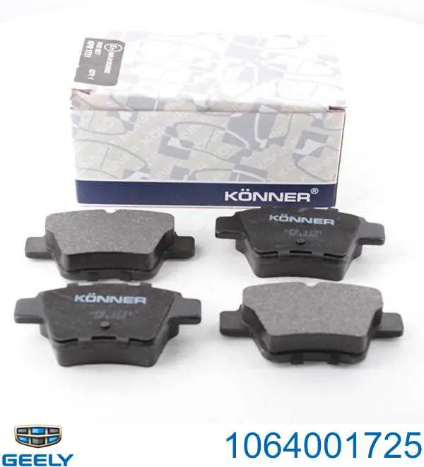Задні гальмівні колодки 1064001725 Geely