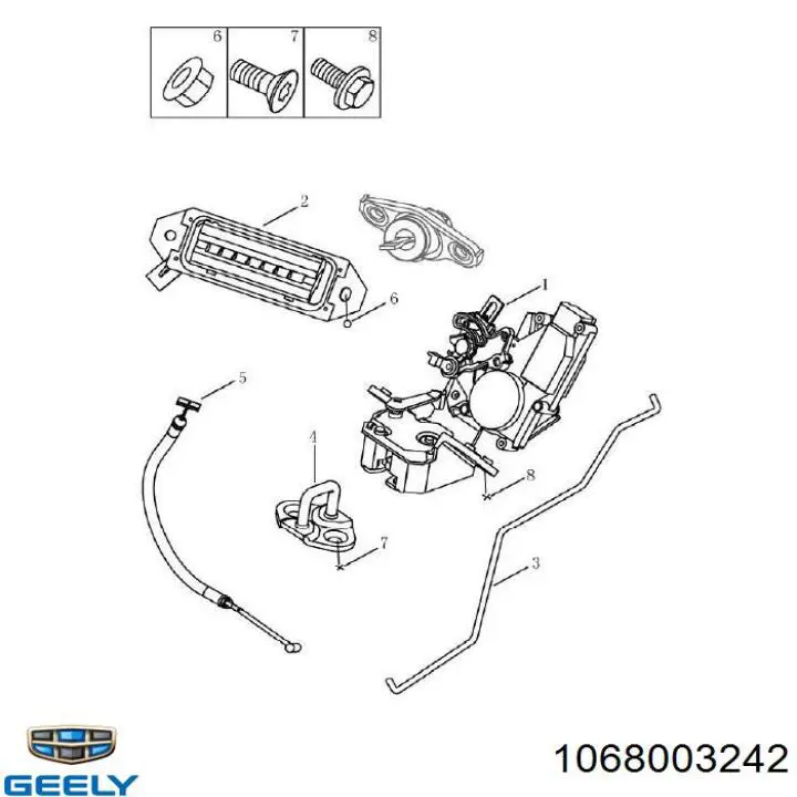 1068003242 Geely Ручка багажника