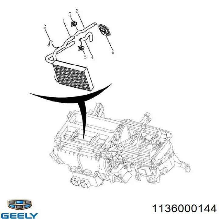  Geely 1136000144 ціна, від 2.34 USD