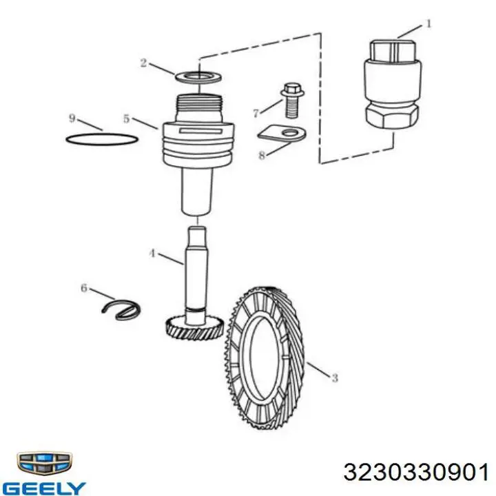 3230330901 Geely Шестерня спідометра, ведуча