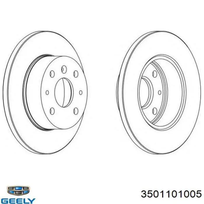 3501101005 Geely Гальмо дискове переднє