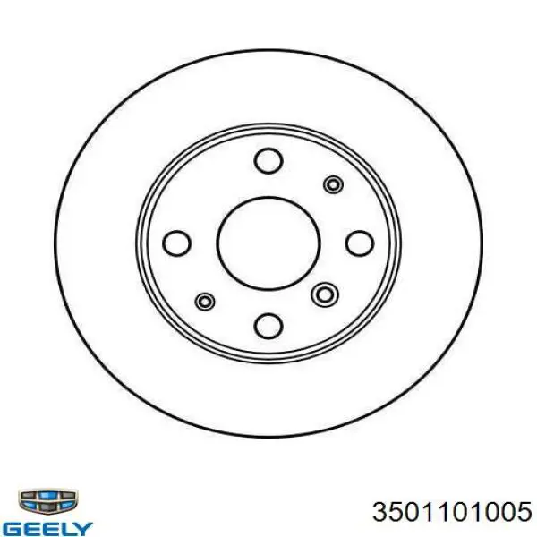 Диск переднього гальма Geely 3501101005 ціна, від 21.43 USD
