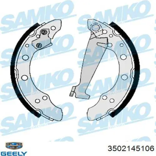 Купити 3502145106 Geely Колодки гальмові задні, барабанні