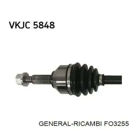 Піввісь передня, права General Ricambi FO3255 ціна, від 76.64 USD