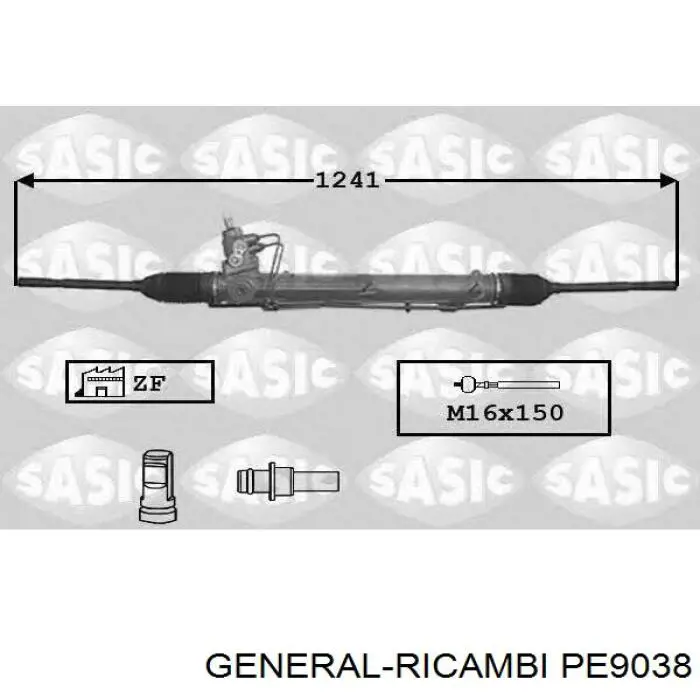 Рейка рульова PE9038 General Ricambi