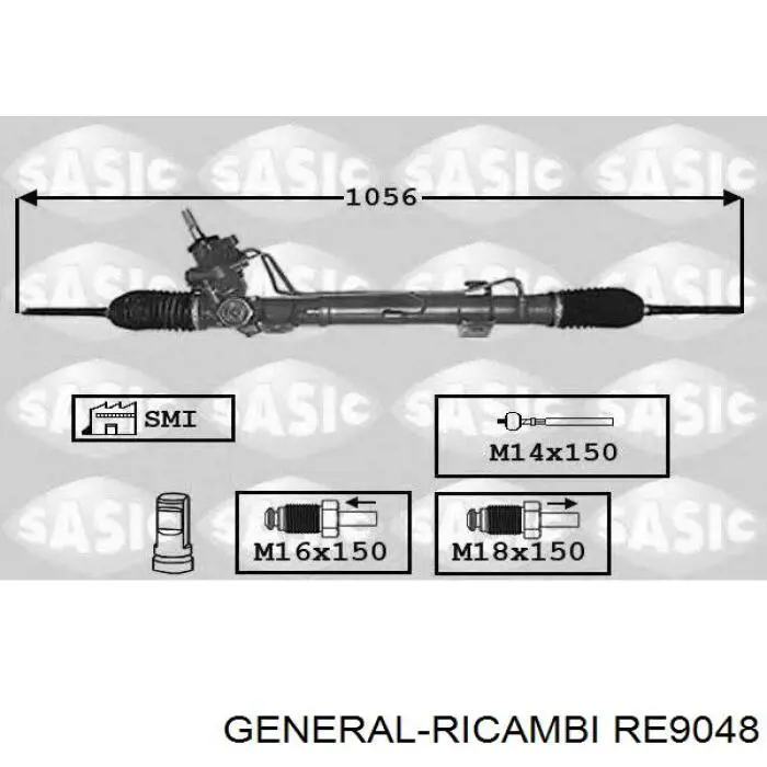 RE9048 General Ricambi рейка рульова