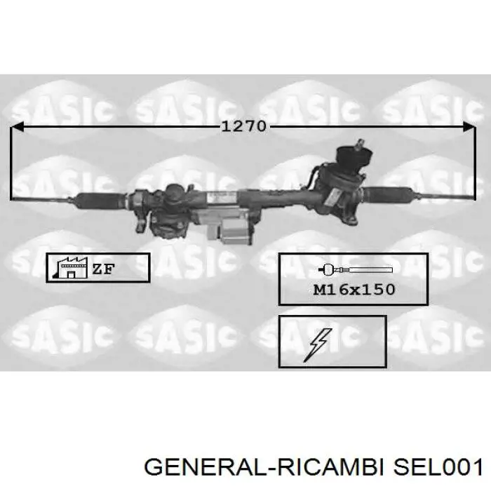 Рейка рульова SEL001 General Ricambi