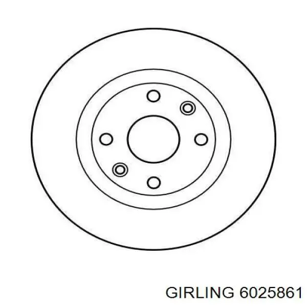 Диск гальмівний передній 6025861 Girling