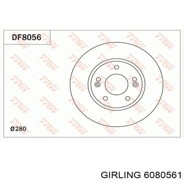 6080561 Girling диск гальмівний передній