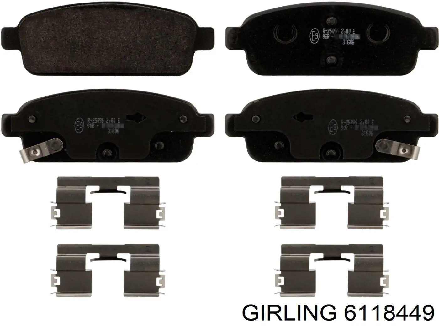 6118449 Girling колодки гальмові задні, дискові