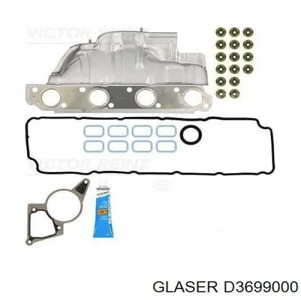 Комплект прокладок двигуна, верхній Glaser D3699000 ціна, від 85.69 USD
