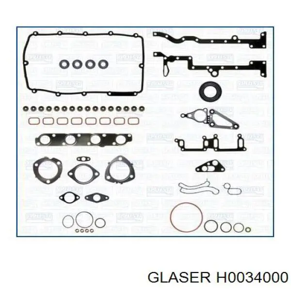 H0034000 Glaser прокладка головки блока циліндрів (гбц)