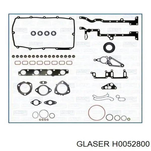 Прокладка головки блока циліндрів (ГБЦ) Glaser 00528