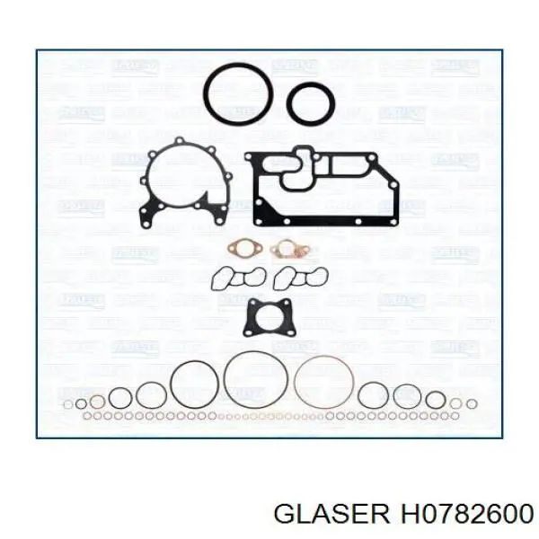 Прокладка головки блока циліндрів (ГБЦ), ліва Glaser H0782600 ціна, від 25.48 USD