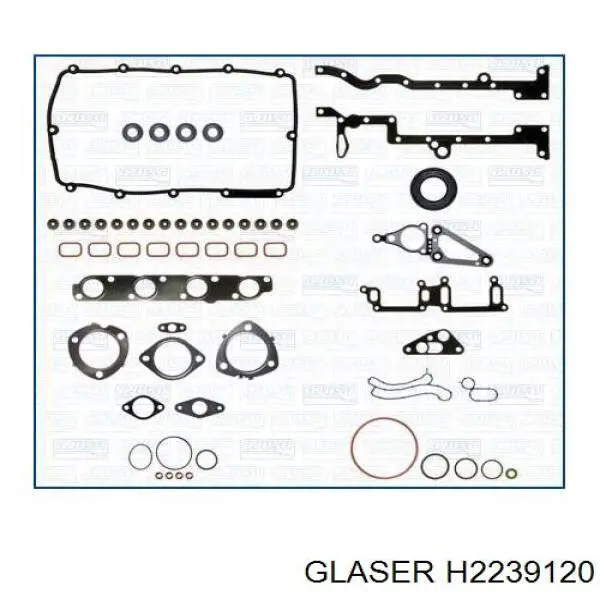 Прокладка головки блока циліндрів (ГБЦ) H2239120 Glaser