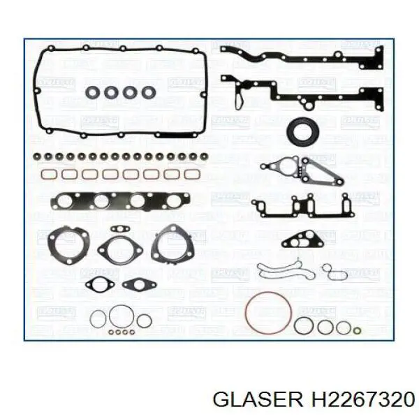 H2267320 Glaser прокладка головки блока циліндрів (гбц)