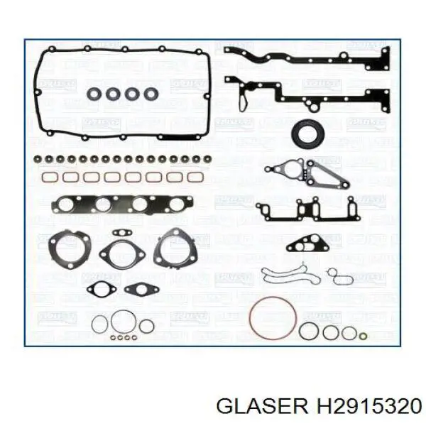 Прокладка головки блока циліндрів (ГБЦ) H2915320 Glaser