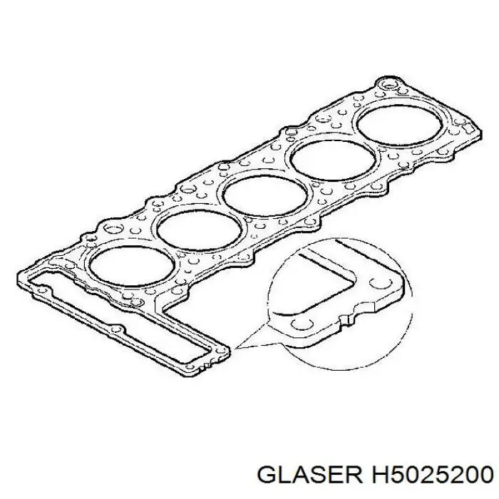 Купити H5025200 Glaser Прокладка ГБЦ