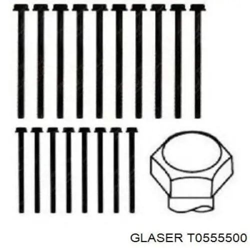 Болт головки блока циліндрів, ГБЦ T0555500 Glaser