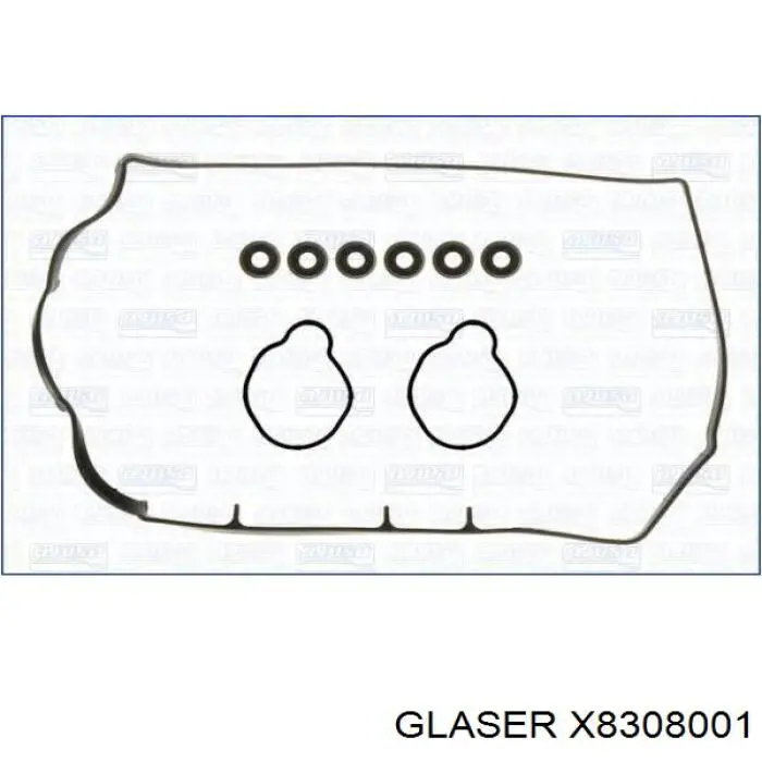 X8308001 Glaser прокладка клапанної кришки двигуна