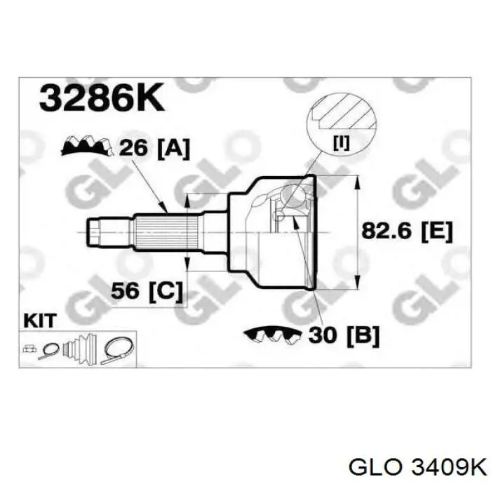 ШРУС зовнішній передній T5412017 Toko cars